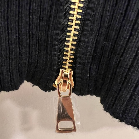 NWT Chloe Kristyn Zip Back Cotton / Cashmere Knit Sweater - Picture 14 of 15